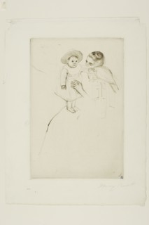 Hélène of Septeuil, c. 1890, Mary Cassatt, American, 1844-1926, United States, Etching in dark