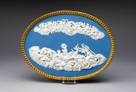 Plaque with Jupiter Battling Titans, c. 1800, Wedgwood Manufactory, England, founded 1759, Burslem,