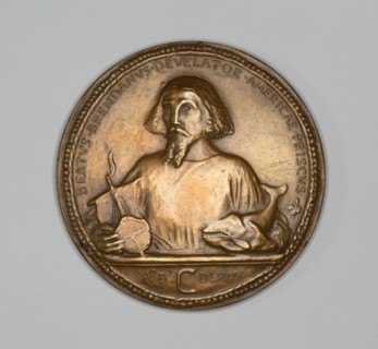 Medal commemorating Saint Brendan, Discoverer, c. 1869, John Frederick Mowbray-Clarke, American,