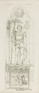 Study for a Stained Glass Window, c. 1875, John La Farge, American, 1835-1910, United States, Black