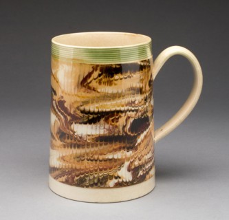 Tankard, c. 1810, England, Staffordshire, Staffordshire, Lead-glazed earthenware (marble