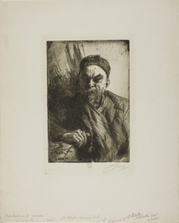 Paul Verlaine II, 1895, Anders Zorn, Swedish, 1860-1920, Sweden, Etching on ivory laid paper, 237 x