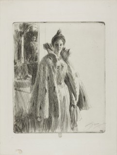 H. R. H. Princess Ingeborg of Sweden II, 1900, Anders Zorn, Swedish, 1860-1920, Sweden, Etching on