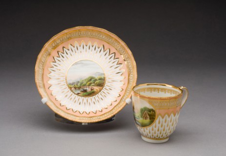 Cup and Saucer, 1780/95, Derby Porcelain Manufactory, England, 1750-1848, Derby, Soft-paste