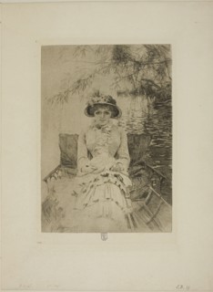 On the Thames, 1883, Anders Zorn, Swedish, 1860-1920, Sweden, Etching on ivory laid paper, 261 x