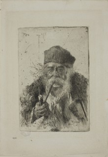 Executioner from Siebenbürgen, 1885, Anders Zorn, Swedish, 1860-1920, Sweden, Etching on ivory wove