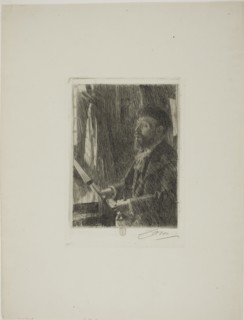 J.B. Faure, 1891, Anders Zorn, Swedish, 1860-1920, Sweden, Etching on ivory laid paper, 201 x 150