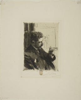 H. R. H. Prince Eugen of Sweden, 1891, Anders Zorn, Swedish, 1860-1920, Sweden, Etching on ivory
