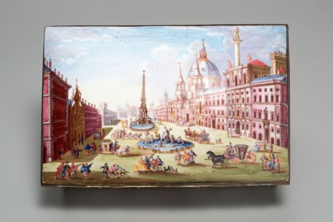 Casket, 1753/56, Battersea Enamel Factory, English, 1753-1756, Battersea, Enameled copper and metal