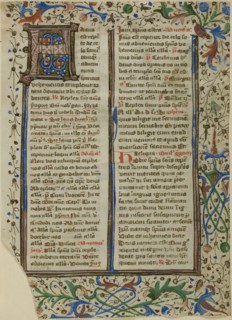 Illuminated Initial H from a Psalter or Breviary, c. 1450s, German or Southern Netherlandish