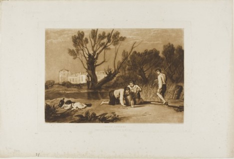 Young Anglers, plate 32 from Liber Studiorum, published June 1, 1811, Joseph Mallord William Turner