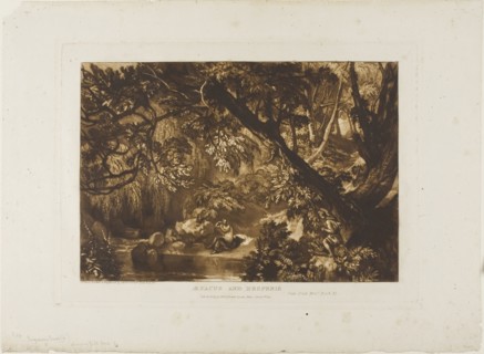 Aesacus and Hesperie, plate 66 from Liber Studiorum, published January 1, 1819, Joseph Mallord