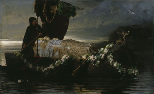 Elaine, 1874, Toby Edward Rosenthal, American, 1848–1917, United States, Oil on canvas, 97.9 × 158