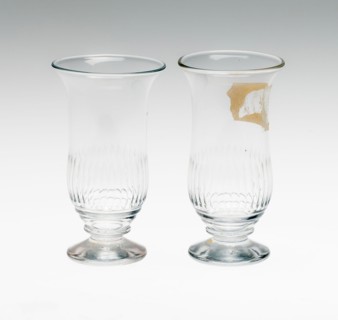 Two Flip Glasses, Late 18th century, England, Glass, blown, molded and cut, 10.8 × 6.4 cm (4 1/4 ×