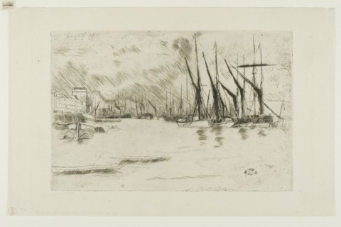 Pickle Herring Wharf, 1876/77, James McNeill Whistler, American, 1834-1903, United States, Etching