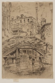 Ponte del Piovan, 1879/80, James McNeill Whistler, American, 1834-1903, United States, Etching and