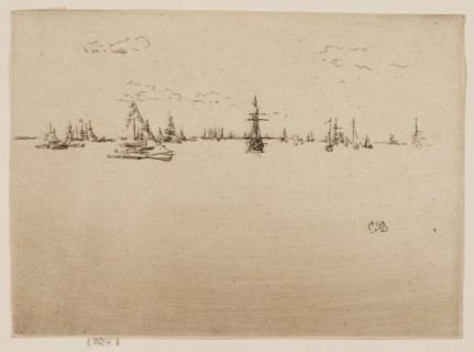 The Turret Ship, 1887, James McNeill Whistler, American, 1834-1903, United States, Etching in black