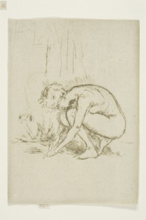 Model Stooping, 1887/88, James McNeill Whistler, American, 1834-1903, United States, Etching and