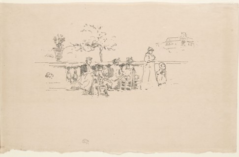The Terrace, Luxembourg, 1894, James McNeill Whistler, American, 1834-1903, United States, Transfer