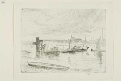 Battersea Dawn (Cadogan Pier), 1861, James McNeill Whistler, American, 1834-1903, United States,
