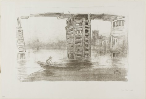 The Broad Bridge, 1878, James McNeill Whistler, American, 1834-1903, United States, Lithotint in