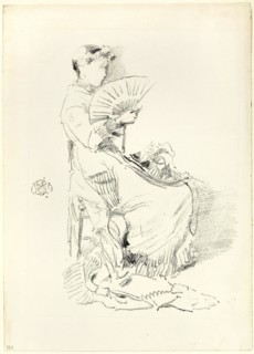 The Fan, 1879, James McNeill Whistler, American, 1834-1903, United States, Transfer lithograph in