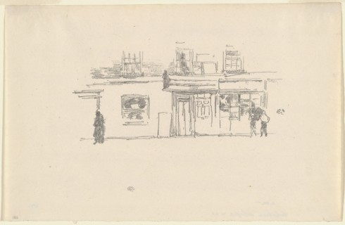 Chelsea Shops, 1888, James McNeill Whistler, American, 1834-1903, United States, Transfer
