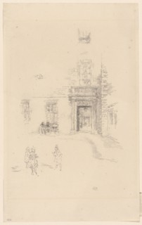 Courtyard, Chelsea Hospital, 1888, James McNeill Whistler, American, 1834-1903, United States,