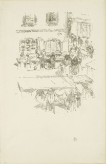 The Marketplace, Vitré, 1893, James McNeill Whistler, American, 1834-1903, United States, Transfer