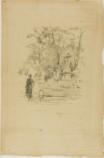 The Steps, Luxembourg, 1893, James McNeill Whistler, American, 1834-1903, United States, Transfer