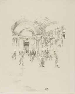The Long Gallery, Louvre, 1894, James McNeill Whistler, American, 1834-1903, United States,
