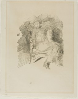 Firelight: Joseph Pennell, No. 1, 1896, James McNeill Whistler, American, 1834-1903, United States,