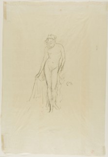 Nude Model, Standing, c. 1891, James McNeill Whistler, American, 1834-1903, United States, Transfer