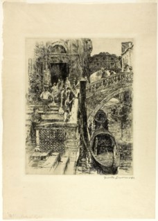 The Bridge of Sighs, 1883, Frank Duveneck, American, 1848-1919, United States, Etching, with