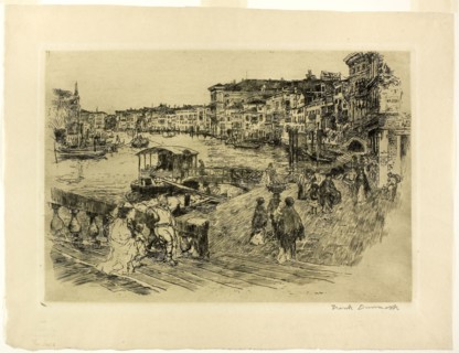 View of the Grand Canal, 1883, Frank Duveneck, American, 1848-1919, United States, Etching with