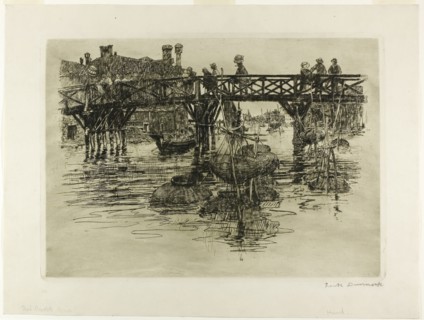 Fishing Quarter, Venice, 1880, Frank Duveneck, American, 1848-1919, United States, Etching and