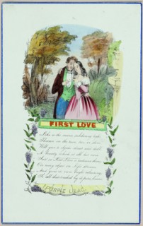 First Love (Valentine), c. 1840, Unknown Artist, English, 19th century, England, Lithograph with