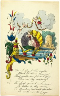 Can I Forget the Smiles (valentine), c. 1840, Unknown Artist, English, 19th century, England,