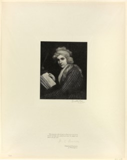 Portrait of Mary Wollstonecraft, from Old English Masters, 1899, printed 1902, Timothy Cole