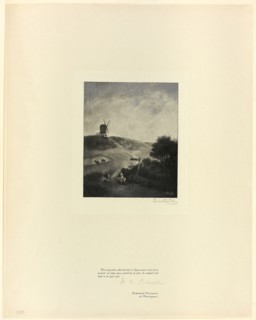 The Windmill, from Old English Masters, 1899, printed 1902, Timothy Cole (American, born England,