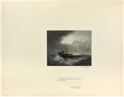 Fishing Boats Off Yarmouth, from Old English Masters, 1899, printed 1902, Timothy Cole (American,
