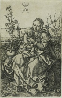The Virgin and Child Seated on a Grassy Bank, 1553, Heinrich Aldegrever, German, 1502-c.1560,