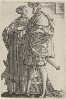 Dancing Couple, plate seven from The Large Wedding-Dancers, 1538, Heinrich Aldegrever, German,