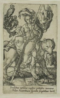 Avarice, from the Vices, 1552, Heinrich Aldegrever, German, 1502-c.1560, Germany, Engraving in