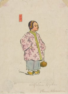 Miss Plum Blossom, 1897, Helen Hyde, American, 1868-1919, United States, Color etching on paper,
