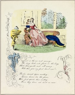 Fragrant is the Air and Wooing (valentine), c. 1842, Unknown Artist, English, 19th century,