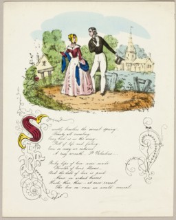 Sweetly Breaths the Vernal Spring (valentine), c. 1842, Unknown Artist, English, 19th century,