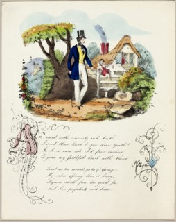 Armed with Sincerity and Truth (valentine), c. 1842, Unknown Artist, English, 19th century,