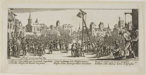 The Strappado, plate ten from The Large Miseries of War, n.d., Gerrit Lucasz van Schagen (Dutch,
