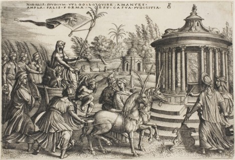 The Triumph of Chastity, plate two from The Triumphs of Petrarch, c. 1539, Georg Pencz, German, c.